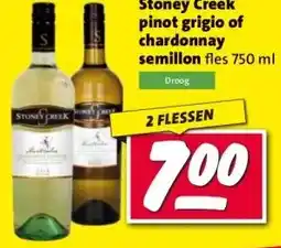 Nettorama Stoney Creek pinot grigio of chardonnay semillon aanbieding