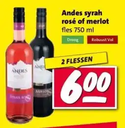Nettorama Andes syrah rosé of merlot aanbieding