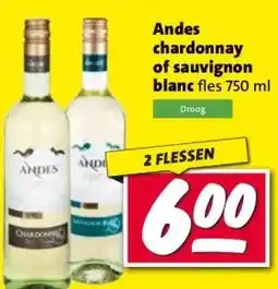 Nettorama Andes chardonnay of sauvignon blanc aanbieding