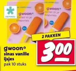 Nettorama gwoonº sinas vanille ijsjes aanbieding