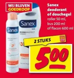 Nettorama Sanex deodorant of douchegel aanbieding
