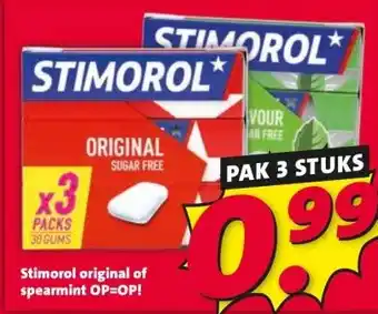 Nettorama Stimorol original of spearmint aanbieding
