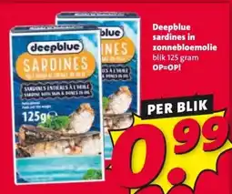 Nettorama Deepblue sardines in zonnebloemolie aanbieding