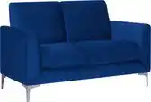 Bol.com Beliani FENES - Tweezitsbank - Blauw - Fluweel aanbieding