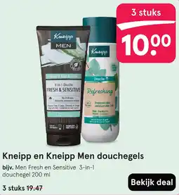 Etos Kneipp en Kneipp Men douchegels aanbieding