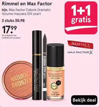 Etos Rimmel en Max Factor aanbieding
