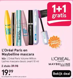 Etos L'Oréal Paris en Maybelline mascara aanbieding