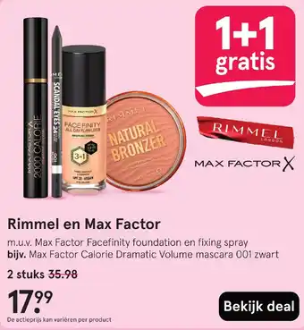 Etos Rimmel en Max Factor aanbieding