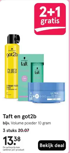 Etos Taft en got2b aanbieding