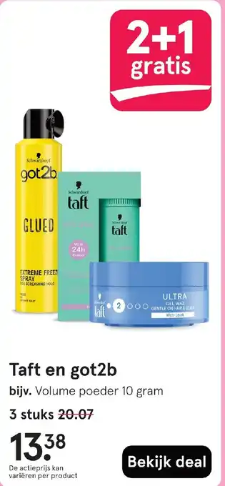Etos Taft en got2b aanbieding