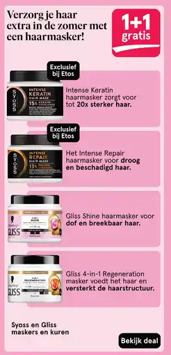 Etos Syoss en Gliss maskers en kuren aanbieding