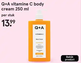 Etos Q+A vitamine C body cream aanbieding