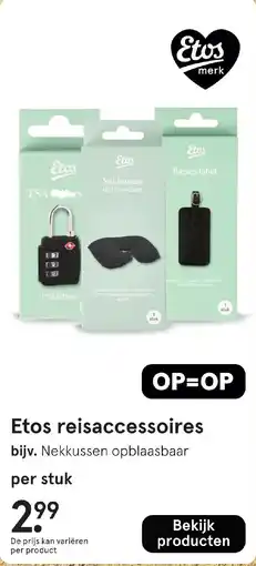 Etos Etos reisaccessoires aanbieding