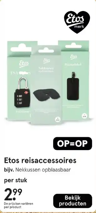 Etos Etos reisaccessoires aanbieding
