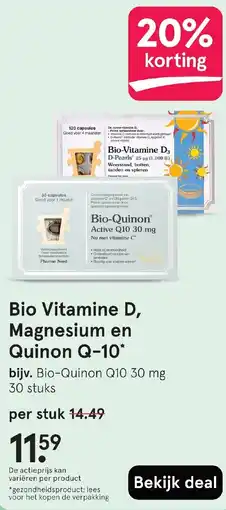 Etos Bio Vitamine D, Magnesium en Quinon Q10 aanbieding