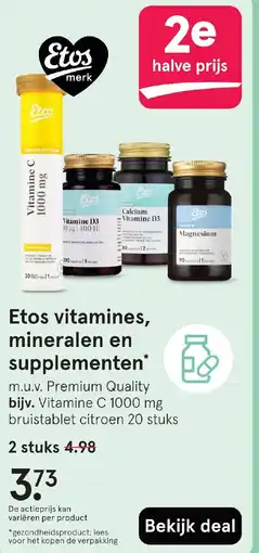 Etos Etos vitamines, mineralen en supplementen aanbieding