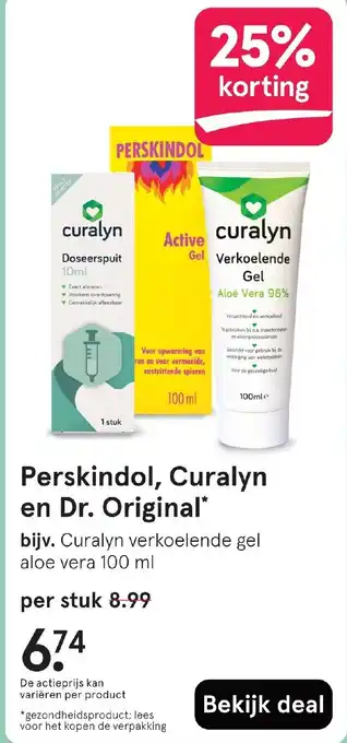 Etos Perskindol, Curalyn en Dr. Original aanbieding