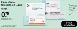 Etos Paracetamol tabletten en Liquid aanbieding
