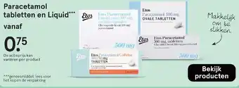 Etos Paracetamol tabletten en Liquid aanbieding