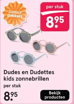 Etos Dudes en Dudettes kids zonnebrillen aanbieding