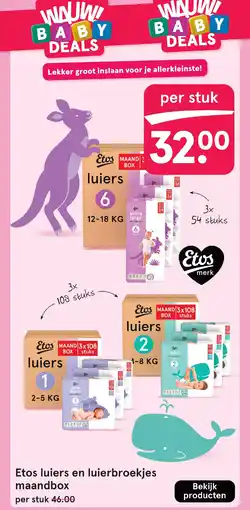 Etos Etos luiers en luierbroekjes maandbox aanbieding