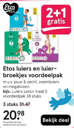 Etos Etos luiers en luier broekjes voordeelpak aanbieding