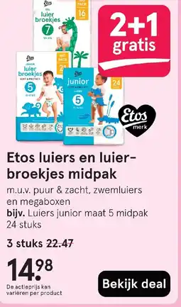 Etos Etos luiers en luier- broekjes midpak aanbieding