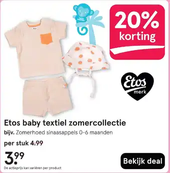 Etos Etos baby textiel zomercollectie aanbieding