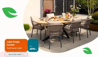 Van der Garde tuinmeubelen Julia Prado tuinset aanbieding