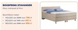 TotaalBED BOXSPRING STAVANGER aanbieding