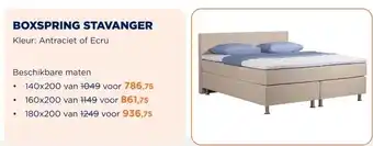 TotaalBED BOXSPRING STAVANGER aanbieding