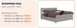 TotaalBED BOXSPRING PISA aanbieding