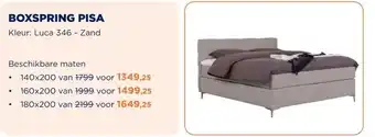 TotaalBED BOXSPRING PISA aanbieding