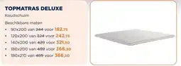TotaalBED TOPMATRAS DELUXE aanbieding