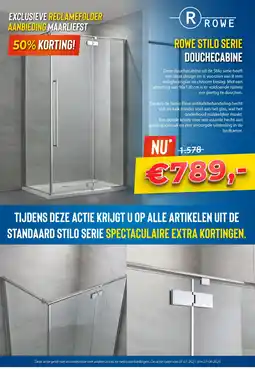Sani-Dump ROWE STILO SERIE DOUCHECABINE aanbieding