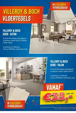 Sani-Dump VILLEROY & BOCH VLOERTEGELS aanbieding