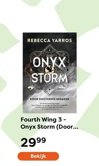 The Read Shop Fourth Wing 3 - Onyx Storm (Door Duisternis Gesmeed) aanbieding