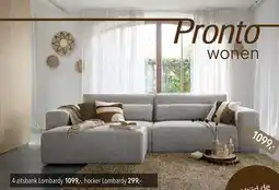 Pronto wonen 4 zitsbank Lombardy aanbieding