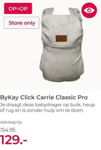 Prenatal ByKay Click Carrie Classic Pro aanbieding
