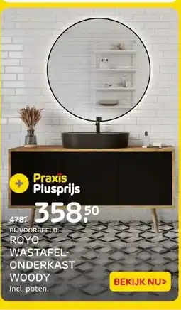 Praxis ROYO WASTAFEL ONDERKAST WOODY aanbieding