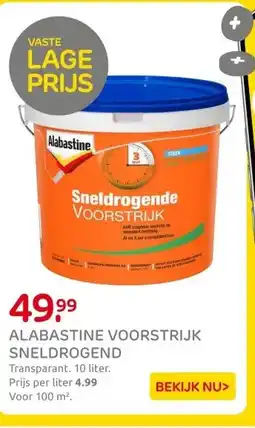 Praxis ALABASTINE VOORSTRIJK SNELDROGEND aanbieding