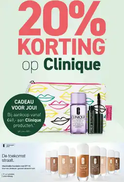 Mooi parfumerie 20% KORTING op Clinique aanbieding