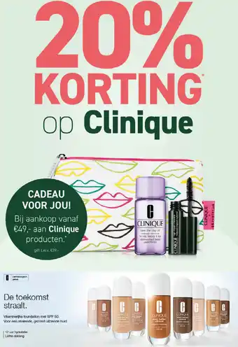 Mooi parfumerie 20% KORTING op Clinique aanbieding