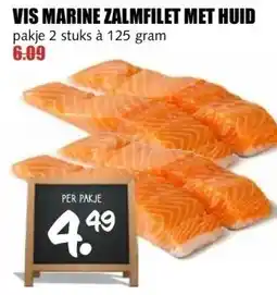 MCD Supermarkt VIS MARINE ZALMFILET MET HUID aanbieding
