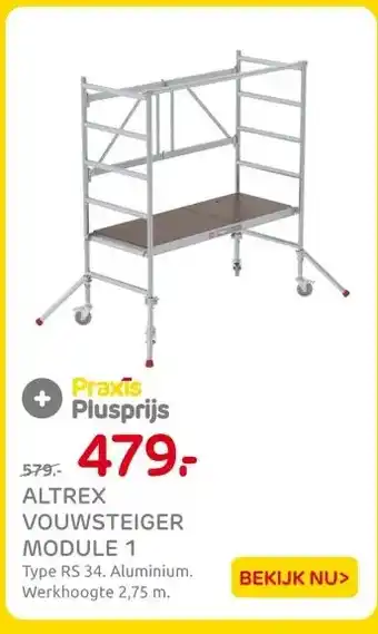 Praxis ALTREX VOUWSTEIGER MODULE 1 aanbieding