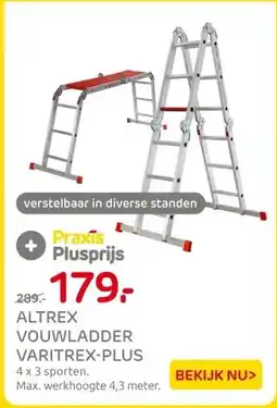 Praxis ALTREX VOUWLADDER VARITREX-PLUS aanbieding