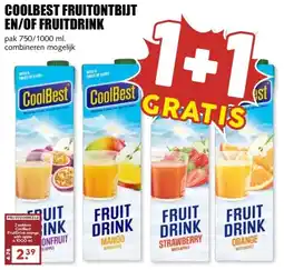 MCD Supermarkt COOLBEST FRUITONTBIJT EN/OF FRUITDRINK aanbieding