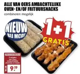 MCD Supermarkt ALLE VAN OERS AMBACHTELIJKE OVEN-EN/OF FRITUURSNACKS aanbieding