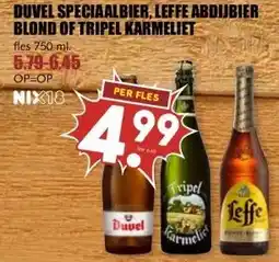 MCD Supermarkt DUVEL SPECIAALBIER, LEFFE ABDIJBIER BLOND OF TRIPEL KARMELIET aanbieding