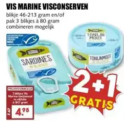 MCD Supermarkt VIS MARINE VISCONSERVEN aanbieding